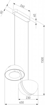 Подвесной светильник Emisfero 50083/2 LED золото